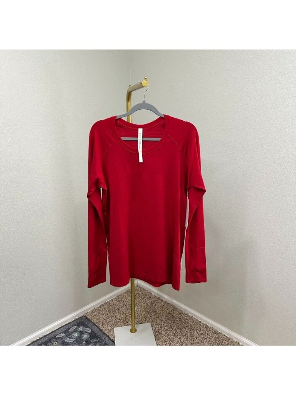 Lululemon Swiftly Tech Long Sleeve 2.0 Crew Shirt Dark Red Womens Plus Sz 16 NEW - Picture 1 of 6
